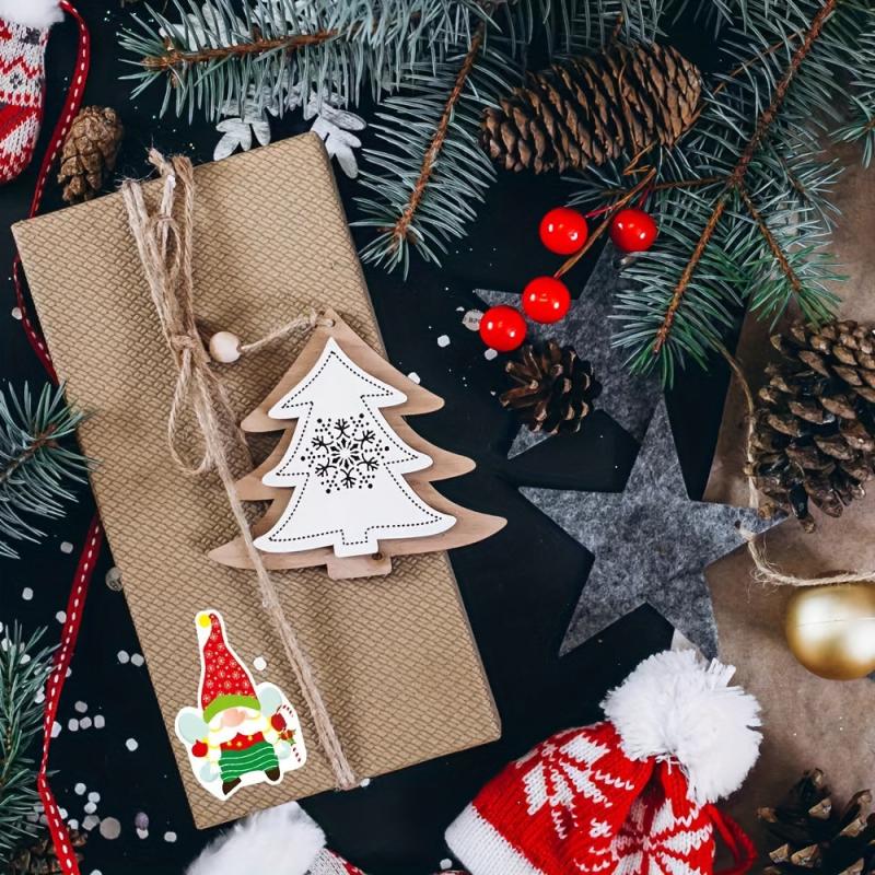 Christmas Cartoon DIY Stickers Santa Snowman Puzzle Decoration