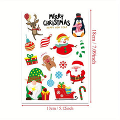 Christmas Cartoon DIY Stickers Santa Snowman Puzzle Decoration