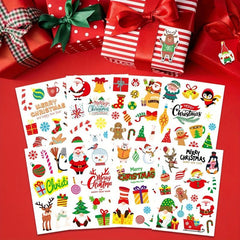 Christmas Cartoon DIY Stickers Santa Snowman Puzzle Decoration