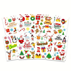Christmas Cartoon DIY Stickers Santa Snowman Puzzle Decoration