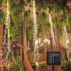 280LEDs Solar String Lights 8 Modes Waterproof Solar Vine Lights