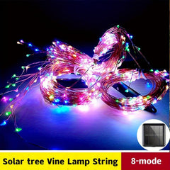 280LEDs Solar String Lights 8 Modes Waterproof Solar Vine Lights