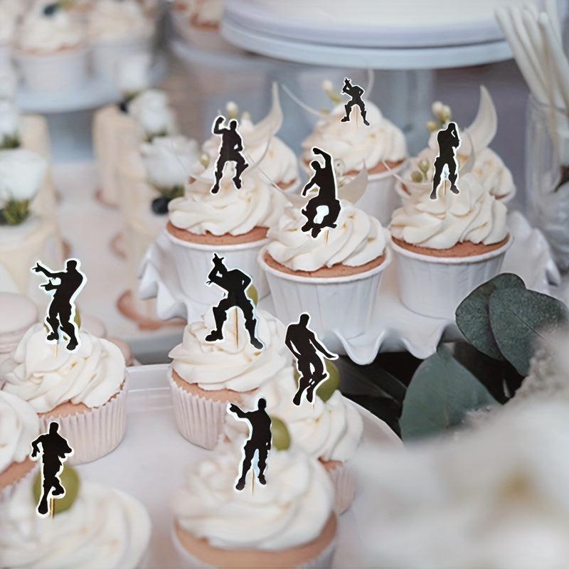 30pcs Hip Hop Dancer Cupcake Toppers Dance Music Theme Cake Decoration