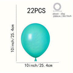 22pcs 25.4cm Matte Latex Balloons for Weddings, Graduations, Anniversaries