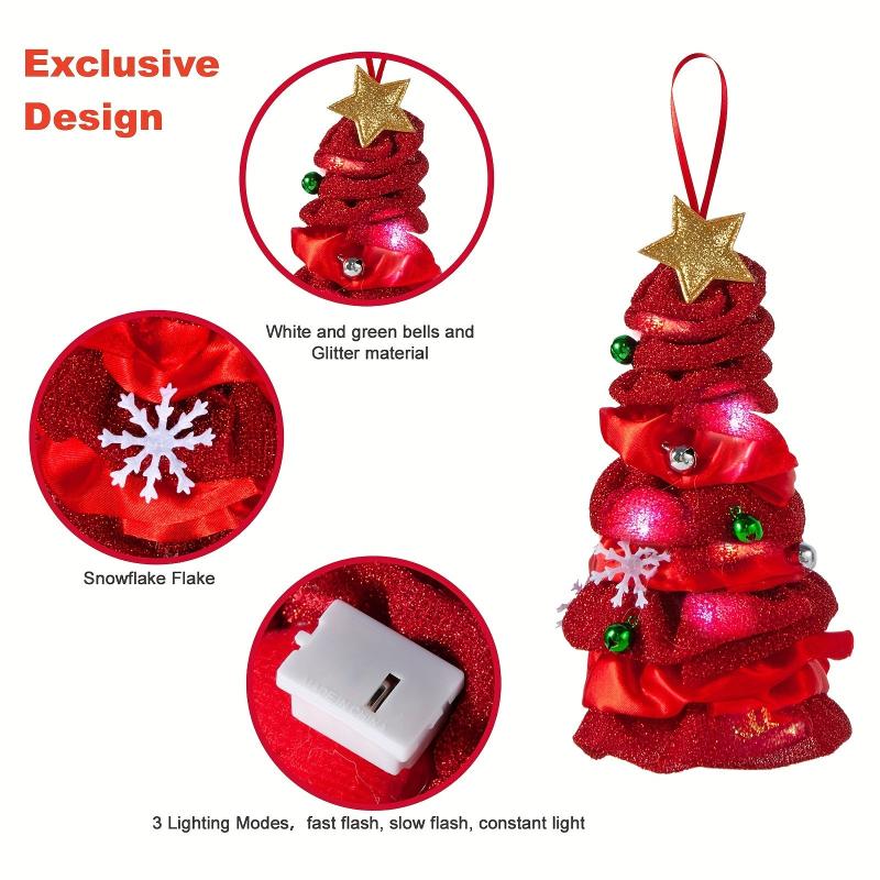 LED Christmas Gnomes Ornaments Plush Xmas Decor