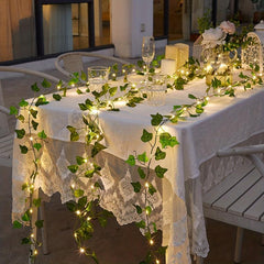 LED Leaf Light String Box Power Wedding Christmas Holiday Decoration 10m