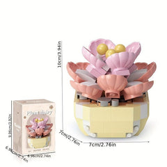 CA DIY Building Blocks Toy Succulent Series Office Desk Decoration