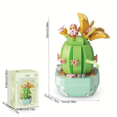 CA DIY Building Blocks Toy Succulent Series Office Desk Decoration
