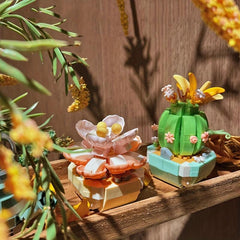 CA DIY Building Blocks Toy Succulent Series Office Desk Decoration