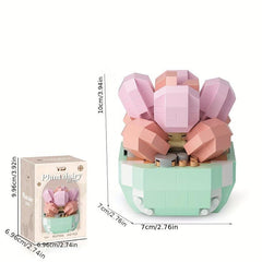 CA DIY Building Blocks Toy Succulent Series Office Desk Decoration