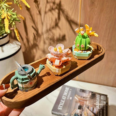 CA DIY Building Blocks Toy Succulent Series Office Desk Decoration