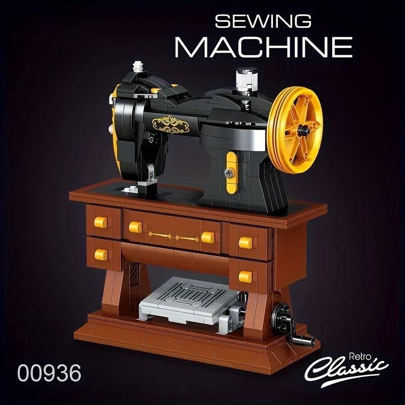 633pcs Retro Sewing Machine Building Blocks DIY Toys Room Decoration
