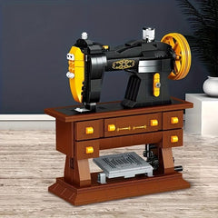 633pcs Retro Sewing Machine Building Blocks DIY Toys Room Decoration