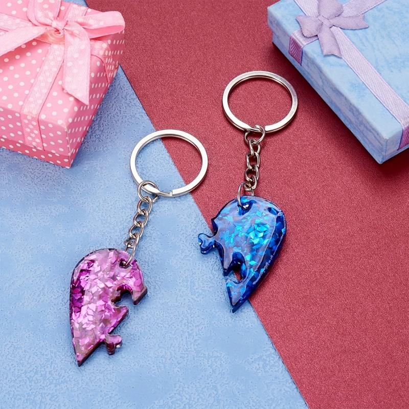Heart Shaped Silicone Mold Set for DIY Keychain or Jewelry Making