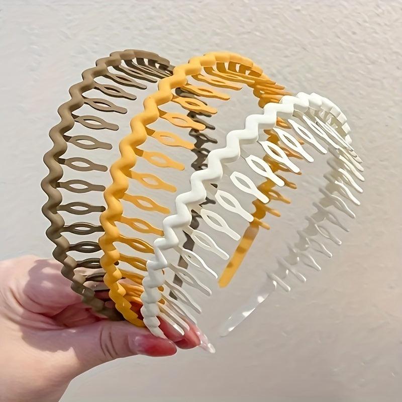3pcs Wavy Hair Hoop Non slip Headwear for Face Washing Makeup