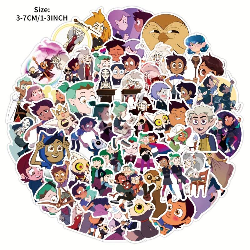 50pcs Anime Character Cartoon Graffiti Stickers for Car Luggage Water Cup