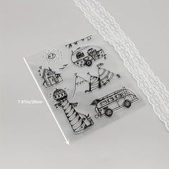 Cartoon Transparent Stamps: Fun Craft Accessories for Kids & Teens
