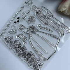 Cartoon Transparent Stamp for Journaling Reusable