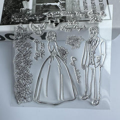 Cartoon Transparent Stamp for Journaling Reusable