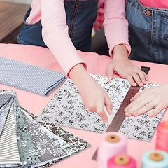 7pcs 49 78 49 Gray Printed Quarter Cotton Fabric DIY Patch Clothing Crafts