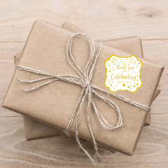 60pcs 2 Inch Golden Foil 'Thank You' Stickers for Events
