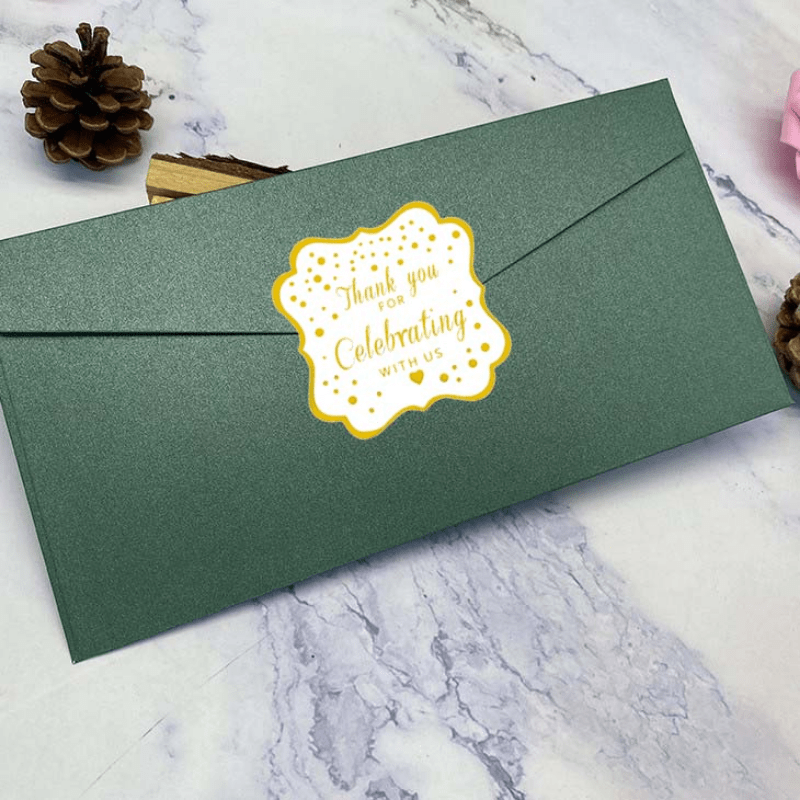 60pcs 2 Inch Golden Foil 'Thank You' Stickers for Events