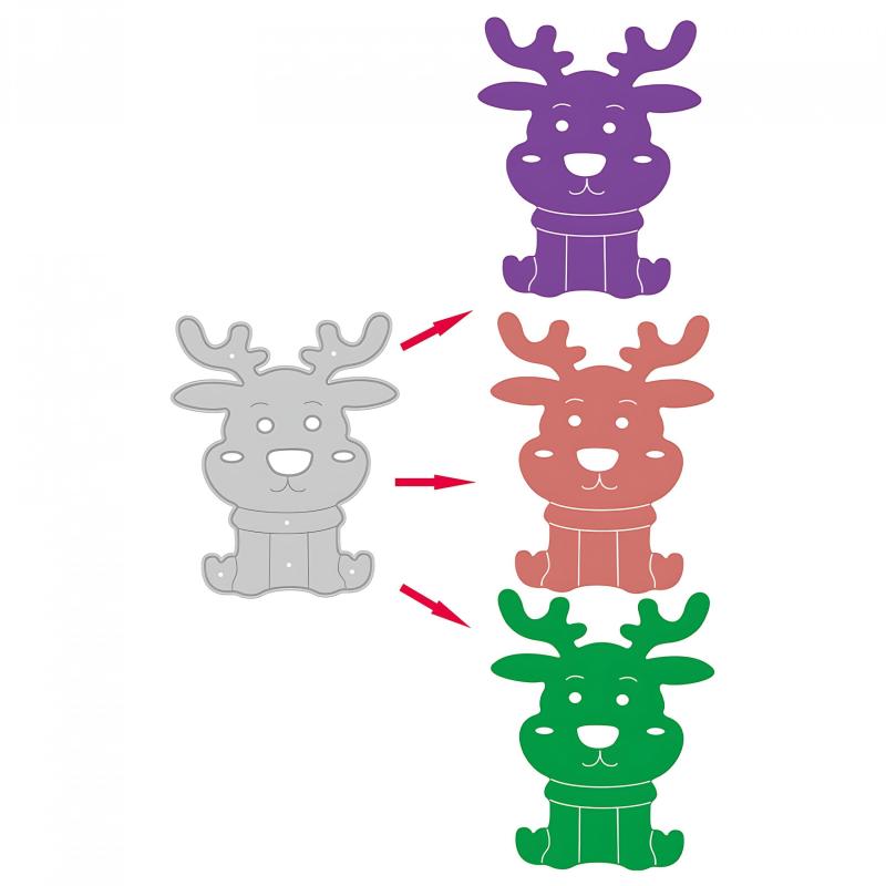 1pc Fawn DIY Metal Carbon Steel Mold For Paper Art Embossed Etching Cutting