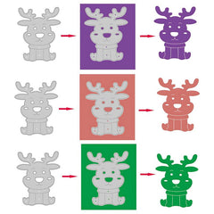 1pc Fawn DIY Metal Carbon Steel Mold For Paper Art Embossed Etching Cutting