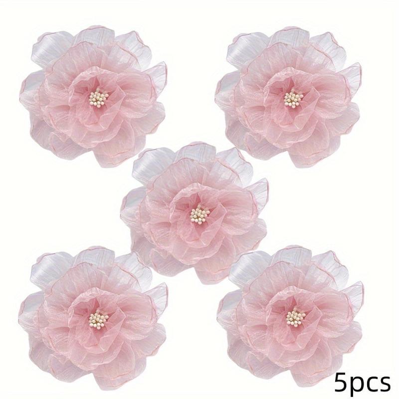 Aurora Cloth Flowers With Core Organza Flowers Burning Edge