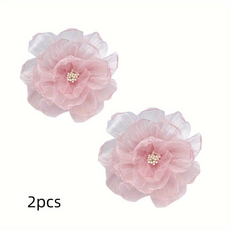 Aurora Cloth Flowers With Core Organza Flowers Burning Edge