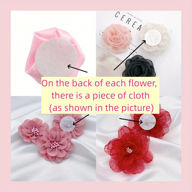 Aurora Cloth Flowers With Core Organza Flowers Burning Edge