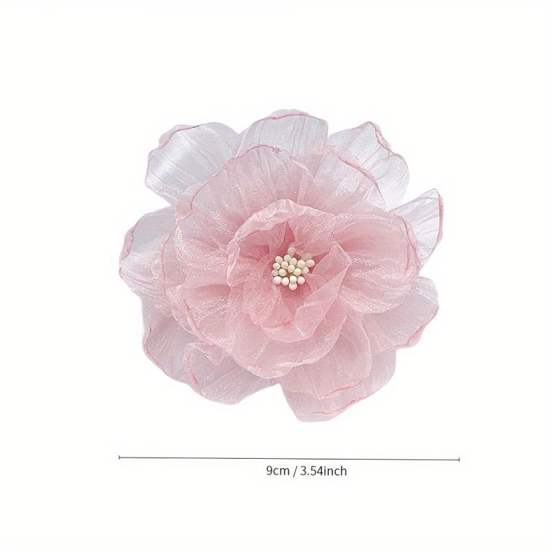 Aurora Cloth Flowers With Core Organza Flowers Burning Edge