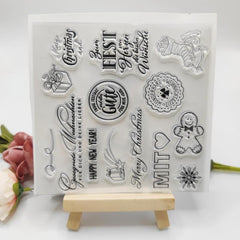 1pc Christmas Theme Stamp Diy Card Making Gift For Kids