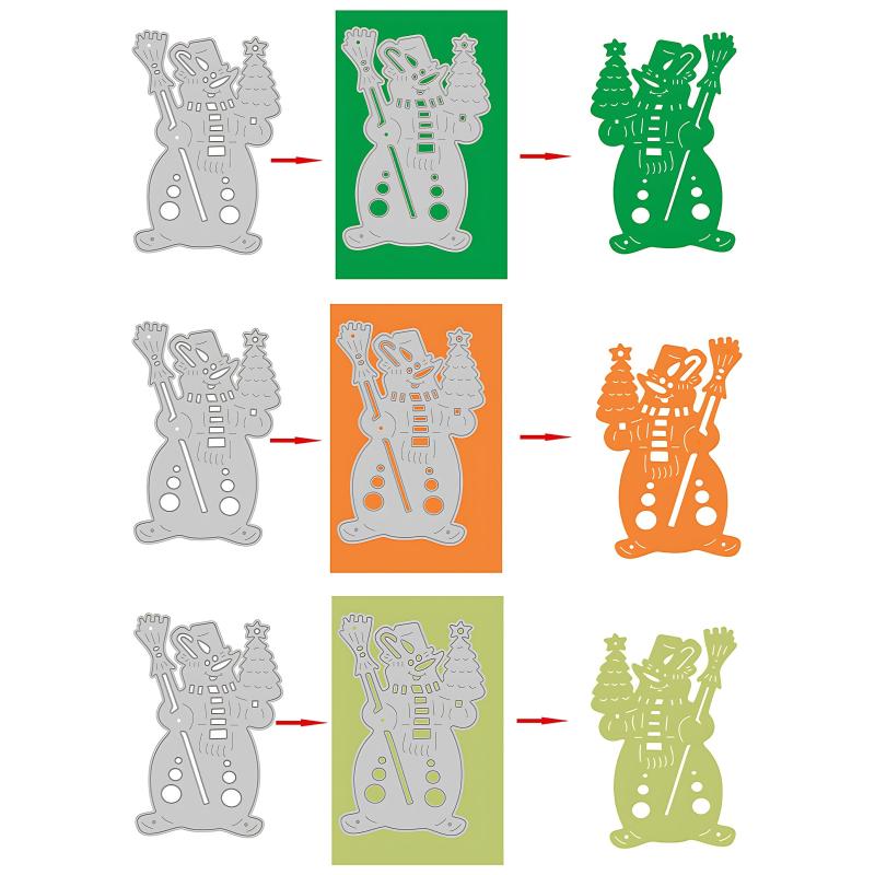 1pc Snowman DIY Metal Cutting Mold For Handcraft Paper Art