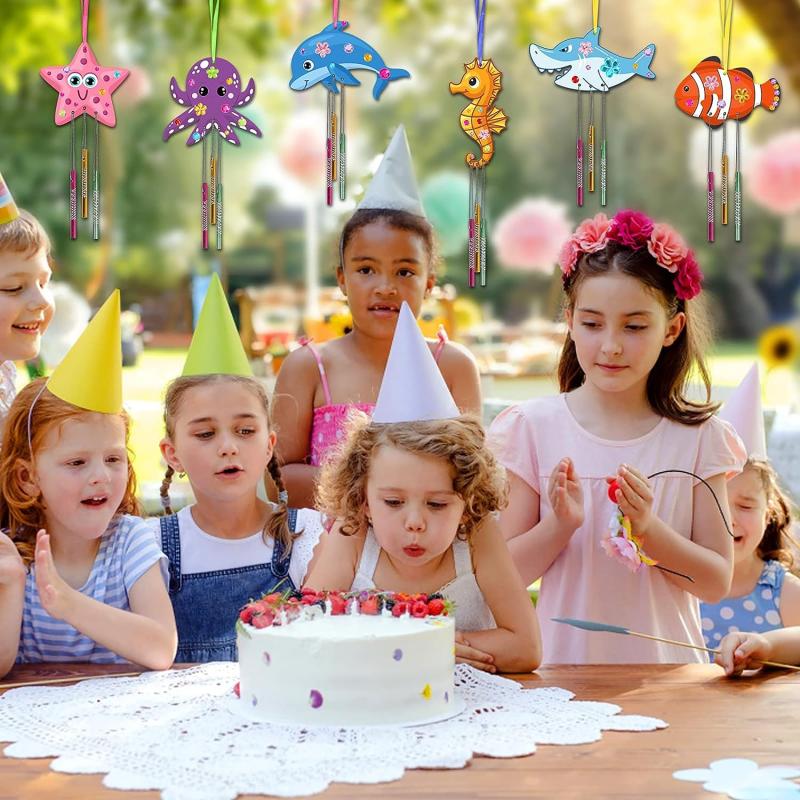 Kids Summer Sea Animals DIY Craft Kit Wind Chime Decor