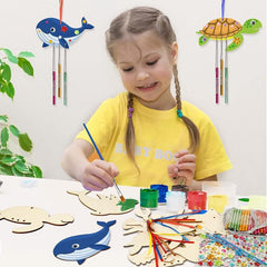 Kids Summer Sea Animals DIY Craft Kit Wind Chime Decor