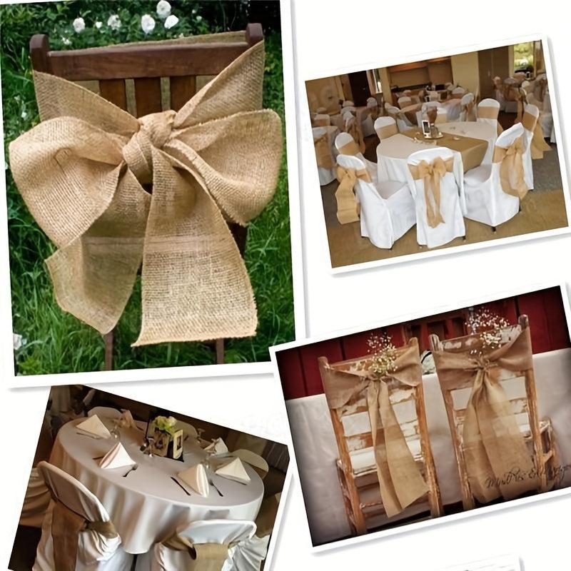 5 Wide Burlap Fabric Ribbon 11 Yards Natural Jute Ribbon Roll for Crafts
