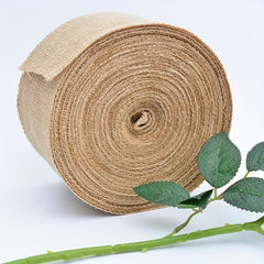 5 Wide Burlap Fabric Ribbon 11 Yards Natural Jute Ribbon Roll for Crafts