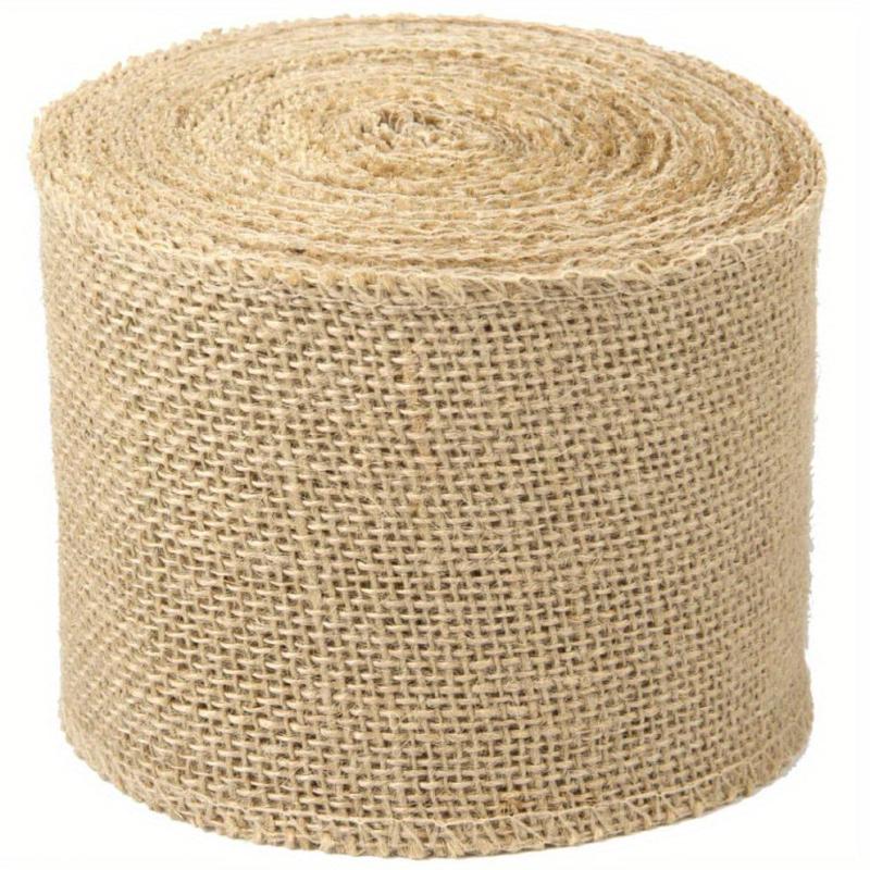 5 Wide Burlap Fabric Ribbon 11 Yards Natural Jute Ribbon Roll for Crafts