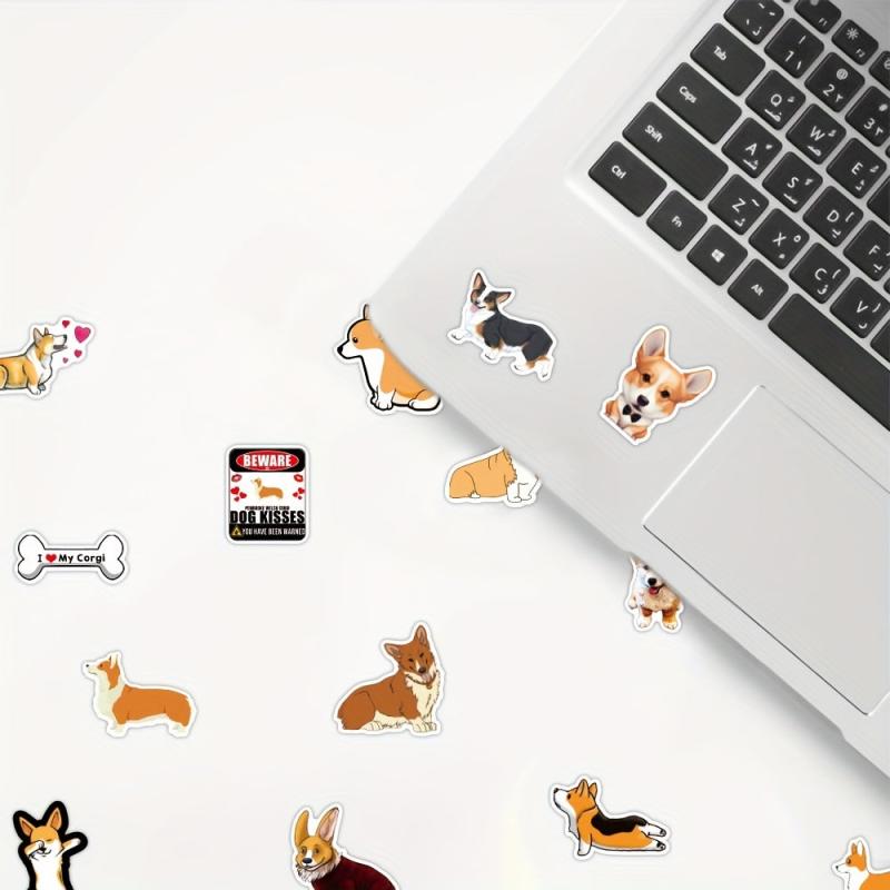 50pcs Welsh Corgi Stickers Reusable Waterproof Vinyl Stickers For Kids