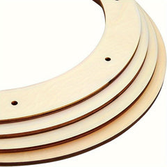5pcs Wooden Wreath Frame Rings for DIY Christmas Decoration 30
