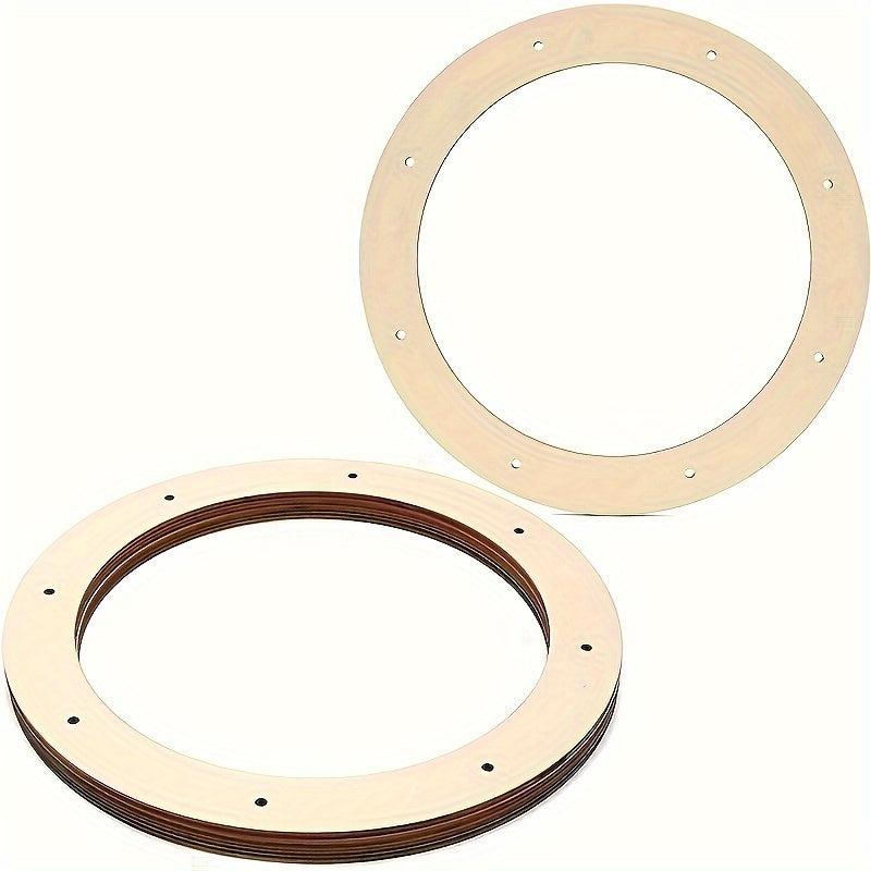 5pcs Wooden Wreath Frame Rings for DIY Christmas Decoration 30