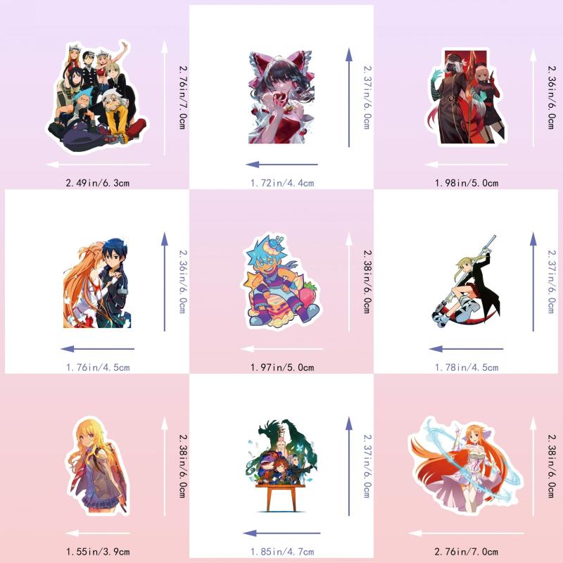 200pcs Anime Cartoon Stickers Waterproof Self Adhesive Stickers