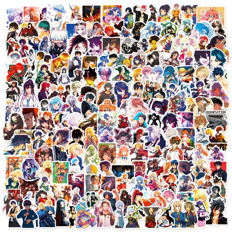 200pcs Anime Cartoon Stickers Waterproof Self Adhesive Stickers