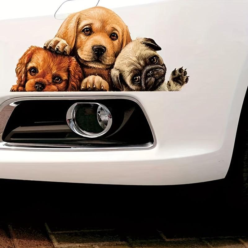 Creative Puppy Car Stickers Waterproof Scratch Stickers for Car Truck