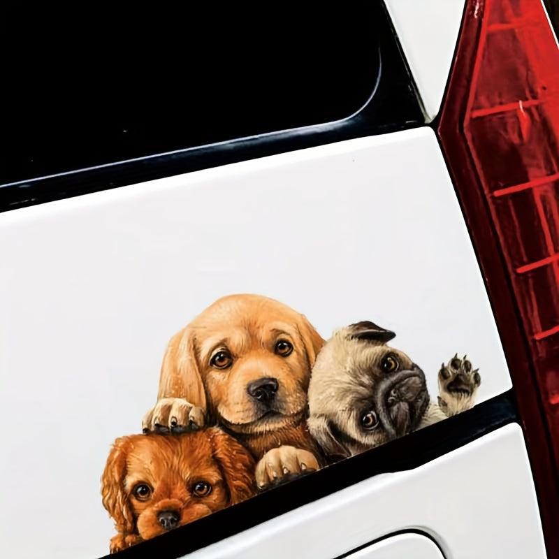 Creative Puppy Car Stickers Waterproof Scratch Stickers for Car Truck