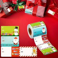 500pcs Christmas Holiday Decoration Stickers - Snowman Elk Santa Claus