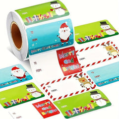 500pcs Christmas Holiday Decoration Stickers - Snowman Elk Santa Claus