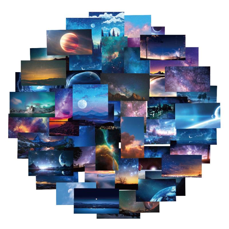 60 Starry Sky Stickers for Laptop Water Bottle Skateboard