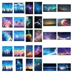 60 Starry Sky Stickers for Laptop Water Bottle Skateboard